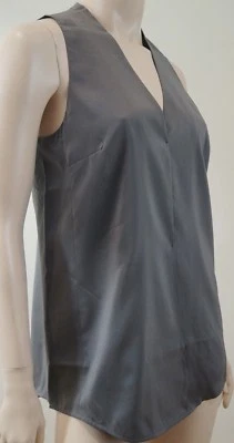 T by Alexander Wang дамы серые стрейч шелк на подкладке V-образным вырезом без рукавов топ размер: m - Изображение 1 из 4