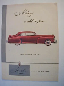1946 Lincoln Continental Coupe Nothing Could Be Finer VINTAGE PRINT AD L054FS - Picture 1 of 1