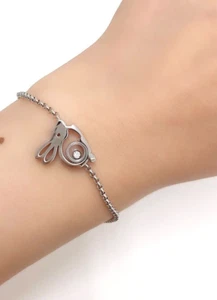 Chopard Bracelet Happy Diamond Rabbit Diamond K18 750 White Gold - Picture 1 of 8