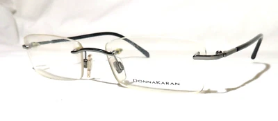 Novos óculos Donna Karan DK 3521, 52-17-135 armação prata/preto sem aro, Itália - Imagem 1 de 4