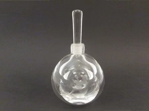 Vintage Orrefors Crystal Glass Perfume Bottle Etched Nude Woman Art Nouveau Deco - Picture 1 of 8