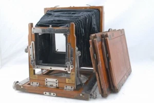 Wood 4 3/4 x 6 1/2 Field Camera Body w/2 Plate Holder Non Film Adapter *WS0603 - Picture 1 of 14