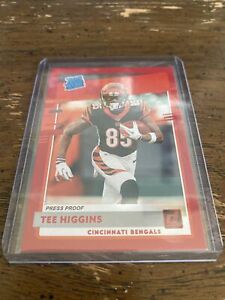 Tee Higgins 2020 Donruss Press Proof Red #310 RATED ROOKIE RC BENGALS