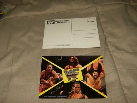 WWE WWF BRET HART SHAWN MICHAELS RAZOR RAMON DIESEL POSTCARD 1996 COLISEUM VIDEO Cover
