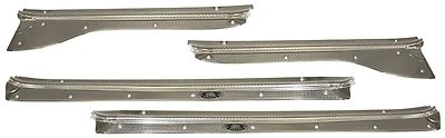 1953 1954 CHEVROLET 4 DOOR SEDAN DOOR SILL PLATES 4 DR SEDAN OR WAGON NEW 4 PCS* - Image 1 of 4