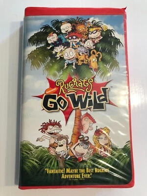 RUGRATS GO WILD ~ VHS, 2003 ~ RED CLAMSHELL ~ ORANGE TAPE - Image 1 of 3