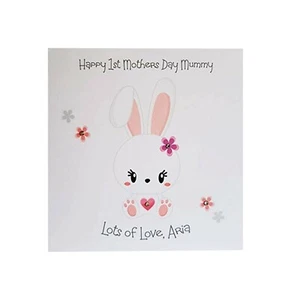 Happy " 1st MOTHER'S DAY" Card - Personalised Handmade Greeting Card Mum Mummy - Bild 1 von 7