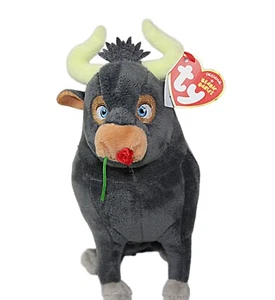 Ferdinand the Bull Ty Beanie MWMT New 8" Ferdinand Movie Plush with Rose 2017 - Picture 1 of 6