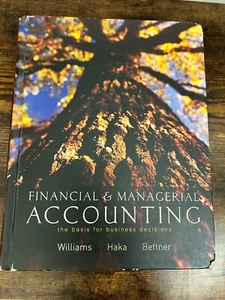 Financial Managerial Accounting WIlliams Haka Bettner Textbook, 2003 - Imagen 1 de 5