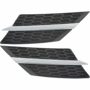 FIT FOR RAV-4 2013 2014 2015 GRILLE SIDE BLACK W/CHROME TRIM RIGHT & LEFT PAIR - Foto 1 di 5