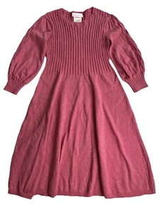 Bonnie Jean Cable Knit & Ruffle Sweater Dress Long Sleeve Big Girls Size 8 NWT - Picture 1 of 6