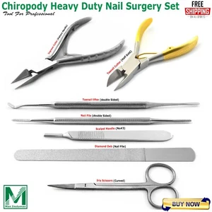 Podiatry Basic Pack Instruments Toenail Removal Ingrown Surgery Podiatrist Kit - Picture 1 of 8