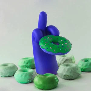 Mighty Jaxx I Donut Care Light Night Art Spielzeug bemalt Modell Statue neu auf Lager - Bild 1 von 12