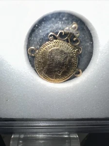 1860 Guatemala Un Peso Gold Coin Pendant 37,000 Minted Very Rare - Picture 1 of 8