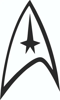 Star Trek Wall Door Window Decal Vinyl Cut Sticker Bedroom Various Sizes Colours - Image 1 of 4