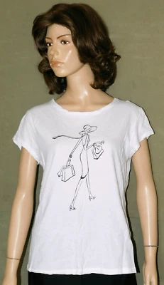 Camiseta Newport News Shopping, Nueva Sin Etiquetas, Grande, L, XL, Top de Algodón Blanco, ¡LINDA! Foto 1 de 4
