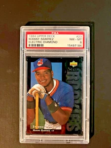1994 UPPER DECK MANNY RAMIREZ STAR ROOKIES #23 PSA 8 - Picture 1 of 2