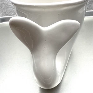 Whale Tail Nautical Large Soup Mug by Thoughtfully Ceramic White Coastal Kitchen - Picture 1 of 8