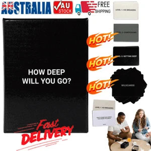 How Deep Will You Go? Questions Card Game, Deep Conversation Cards Game - Picture 1 of 17
