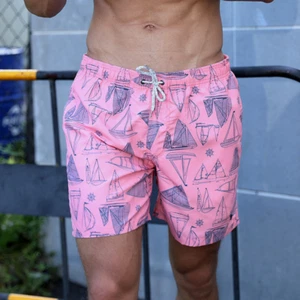 Beach Pants Men's Printed Loose Hot Spring Shorts Lined with Big Holiday Shorts - Picture 1 of 12