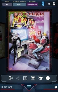 Topps Marvel Collect 2025 Season 1 Web of Heroes Motion MJ, Gwen, Black Cat Silk - Picture 1 of 2