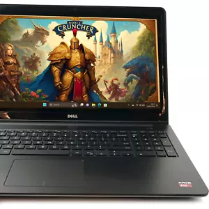 Fast Dell Laptop AMD A10 Quad Core 15.6 Touch 256GB SSD 8GB RAM Radeon R6 - Picture 1 of 10