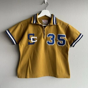 Camiseta polo acanalada Wilson 1960’s 1/4 cremallera baloncesto calentamiento - para hombre 36/pequeña - Imagen 1 de 7