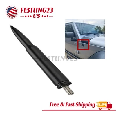 4.25inch Car Bullet Antenna Mast Radio Fits JEEP WRANGLER JK/JL 07-23 GLADIATOR - Image 1 of 4