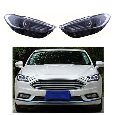 LED Headlight Assembly For Ford Fusion 2017-2020 DRL HID xenon Beam Projector - Image 1 of 4