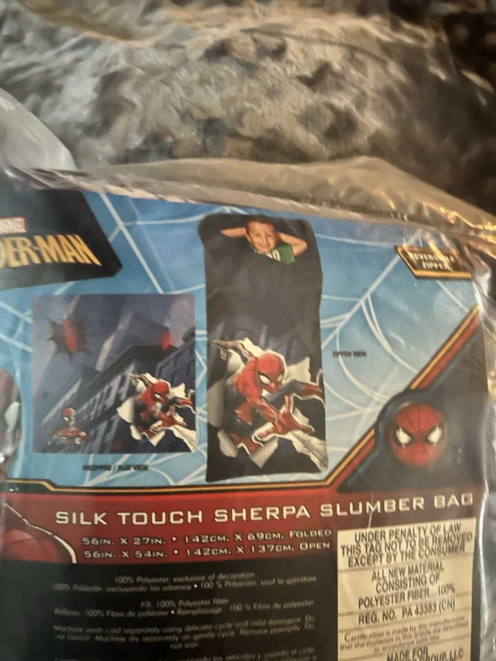 Saco de dormir Spider-Man Silk Touch Sherpa saco de dormir Foto 1 de 3