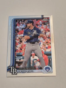 Base da baseball cromata 2025 Topps Kameron Misner RC #130 Tampa Bay Rays - Foto 1 di 2