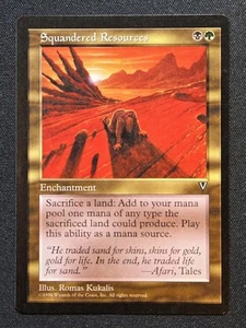 Squandered Resources Magic the Gathering MtG Visions Rare 1996 - Picture 1 of 4