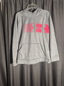 Under Armour Youth XL. Gray With Pink Logo. UA Storm Series. Pull Over - Picture 1 of 6