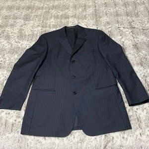Hugo Boss Black Label Suit Einstein/Sigma Striped 44 Long 36x32 100% VIRGEN WOOL - Picture 1 of 13