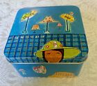 Authentic 2000 Fossil Millinery Mini Collectible Metal Tin Blue W/Hats No Watch 