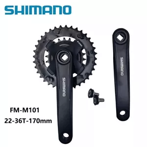 1x Shimano Altus FC-MT101 MTB Bike Crankset 9 Speed 36 x 22T Double 170mm - Picture 1 of 5
