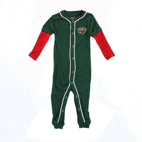 Minnesota Wild NHL Full Button Down Team Color Sleeper Blanket Infant 3-18 Cover