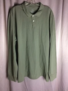 George Herren Poloshirt Größe XL Grün Langarm - Bild 1 von 5