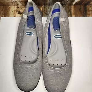 Dr Scholls Shoes Womens 10 M Rise Knit Casual Slip On Ballet Flats Grey Fabric - Picture 1 of 6