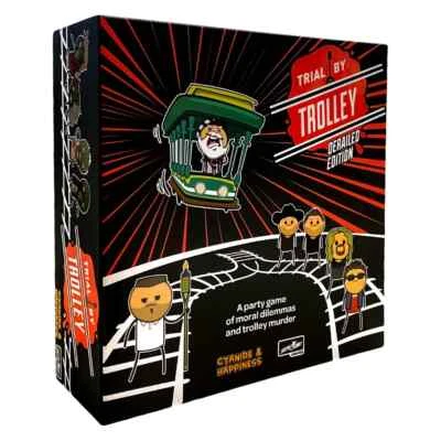 Trial by Trolley, Derailed Edition - Moral Dilemmas + Trolley Murder Party Game - Image 1 of 3