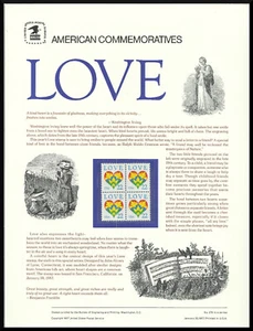 Scott CP276 - El panel conmemorativo del amor 1987 con un bloque de cuatro, 2248 - Imagen 1 de 1
