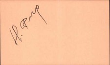 Slobodan Perovic  D.1978 Actor Signed 3" x 5" Index Card