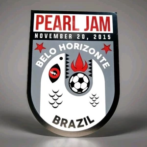 Pearl Jam Sticker Belo Horizonte Brazil Nov 20 2015 Concert Lightning Bolt Rare - Picture 1 of 3
