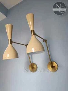 Aplique de pared par color crema - accesorio de iluminación italiano Stilnovo - ajustable - Imagen 1 de 6
