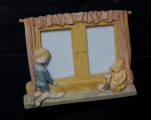 DISNEY CLASSIC POOH FERKEL CHRISTOPHER ROBIN 3-D DOPPEL FOTO BILDERRAHMEN - Bild 1 von 3