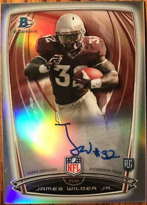 2014 Bowman Chrome Rookie Autographs College Refractors James Wilder Jr. #73 - Image 1 of 2
