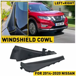 Front Windshield Wiper Side Cowl Extension Cover Trim For Nissan Rogue 2014-2020 - Foto 1 di 10