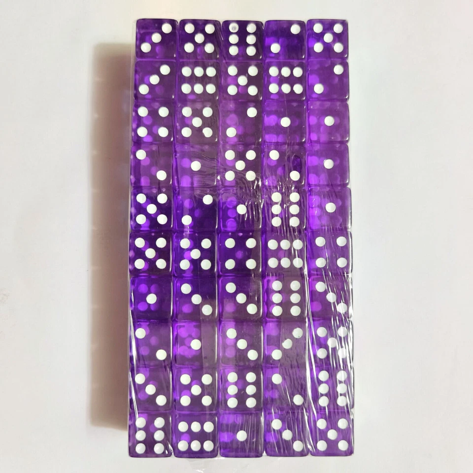 Dados puntuales D6 transparentes multicolores de seis caras 20 piezas para mesa de juego de mesa 0,63" Foto 1 de 4