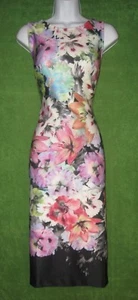 Beige by eci Multi-color Floral Stretch Knit Sheath Work Social Dress 4 $98 - Picture 1 of 7