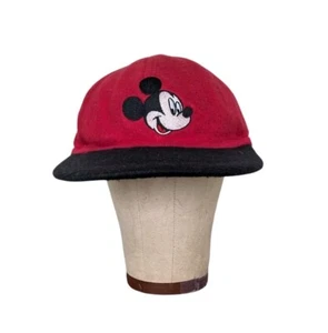 Vintage Mickey Unlimited Mickey Mouse Fleece bestickt Trapper Ohrenklappe Druckknopflasche - Bild 1 von 12